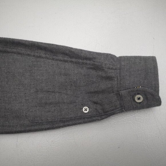 Zara Relaxed Fit Men's Size Medium Button Front Grey Shirt - Picture 6 of 9